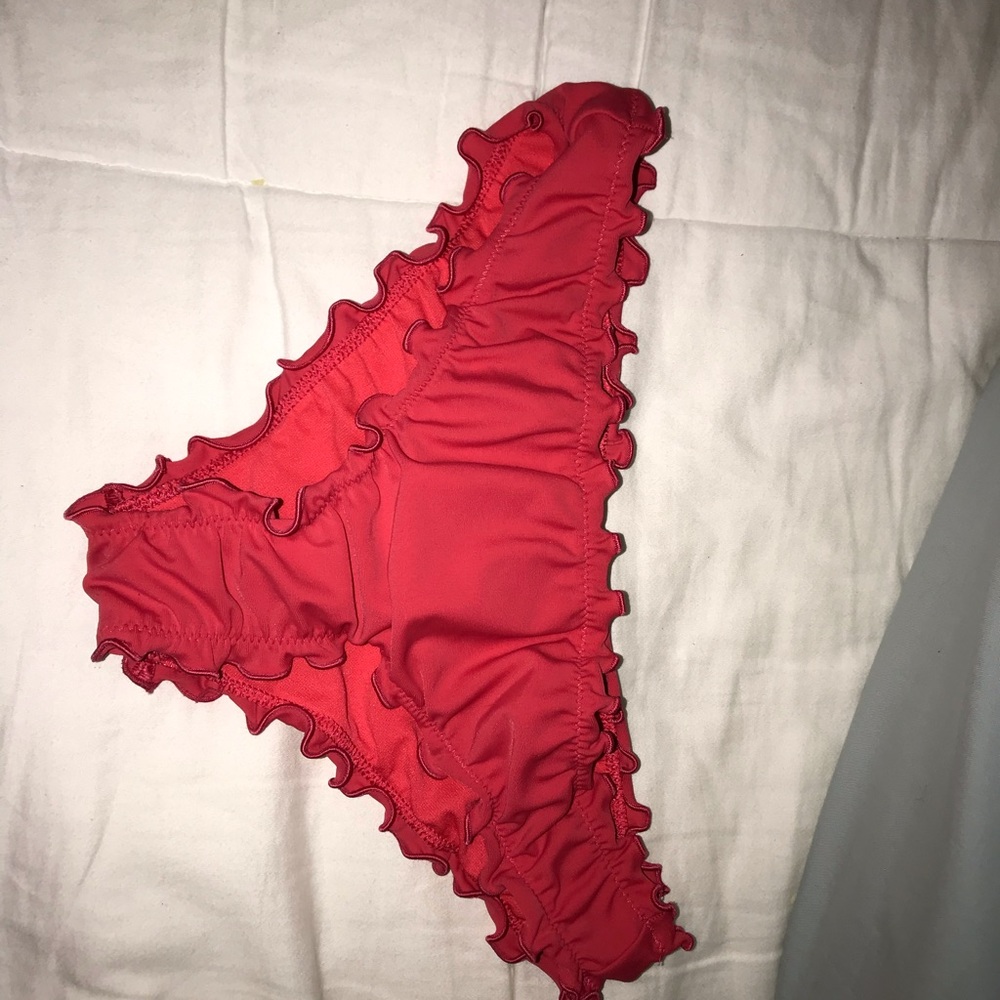 Red bathing suit bottoms